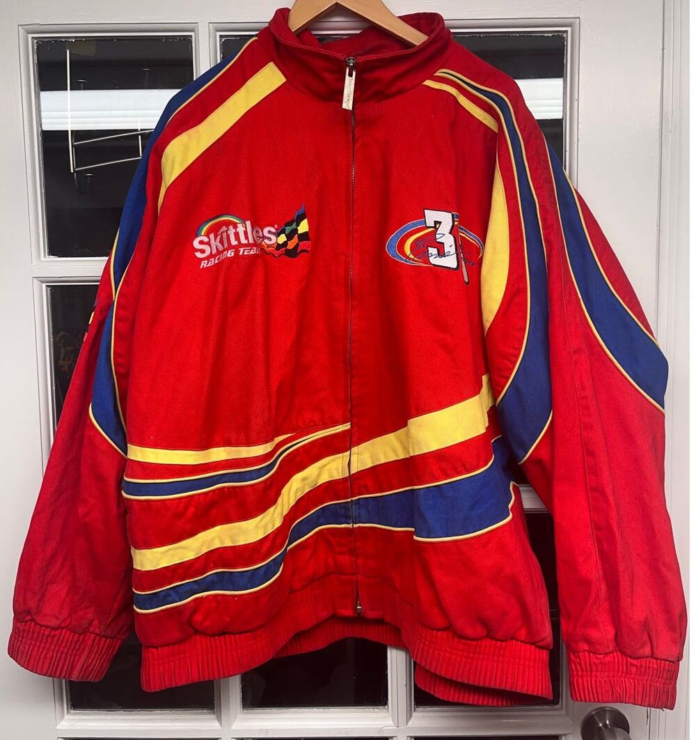 Vintage Skittles Racing Team Jacket Ernie Irvan #36 Track Gear Size XXL